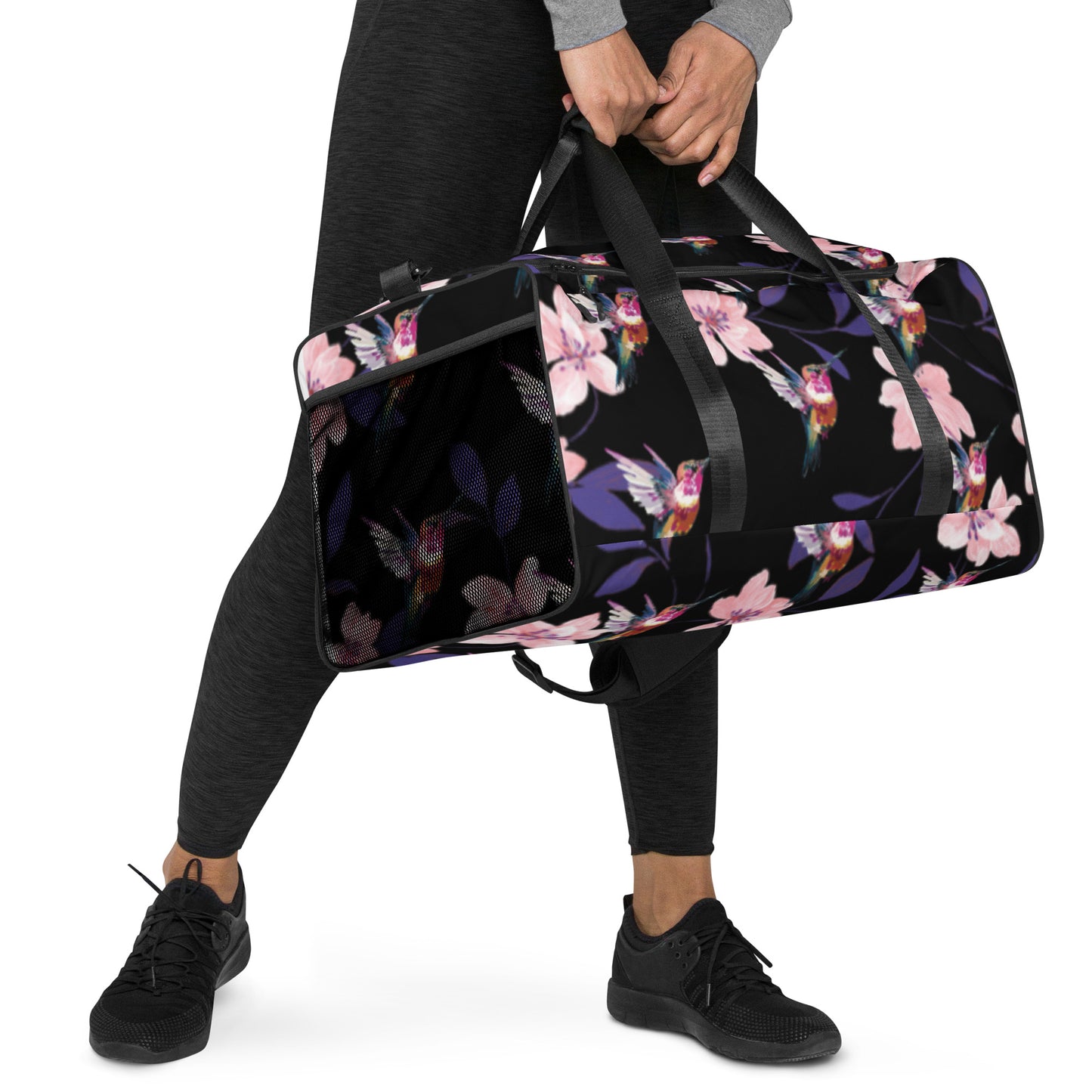 Hummingbird Floral Print Duffle bag