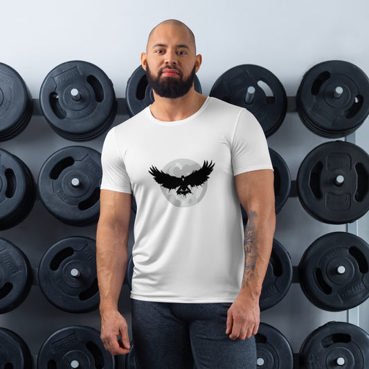 Bird Print Men's Athletic T-shirt