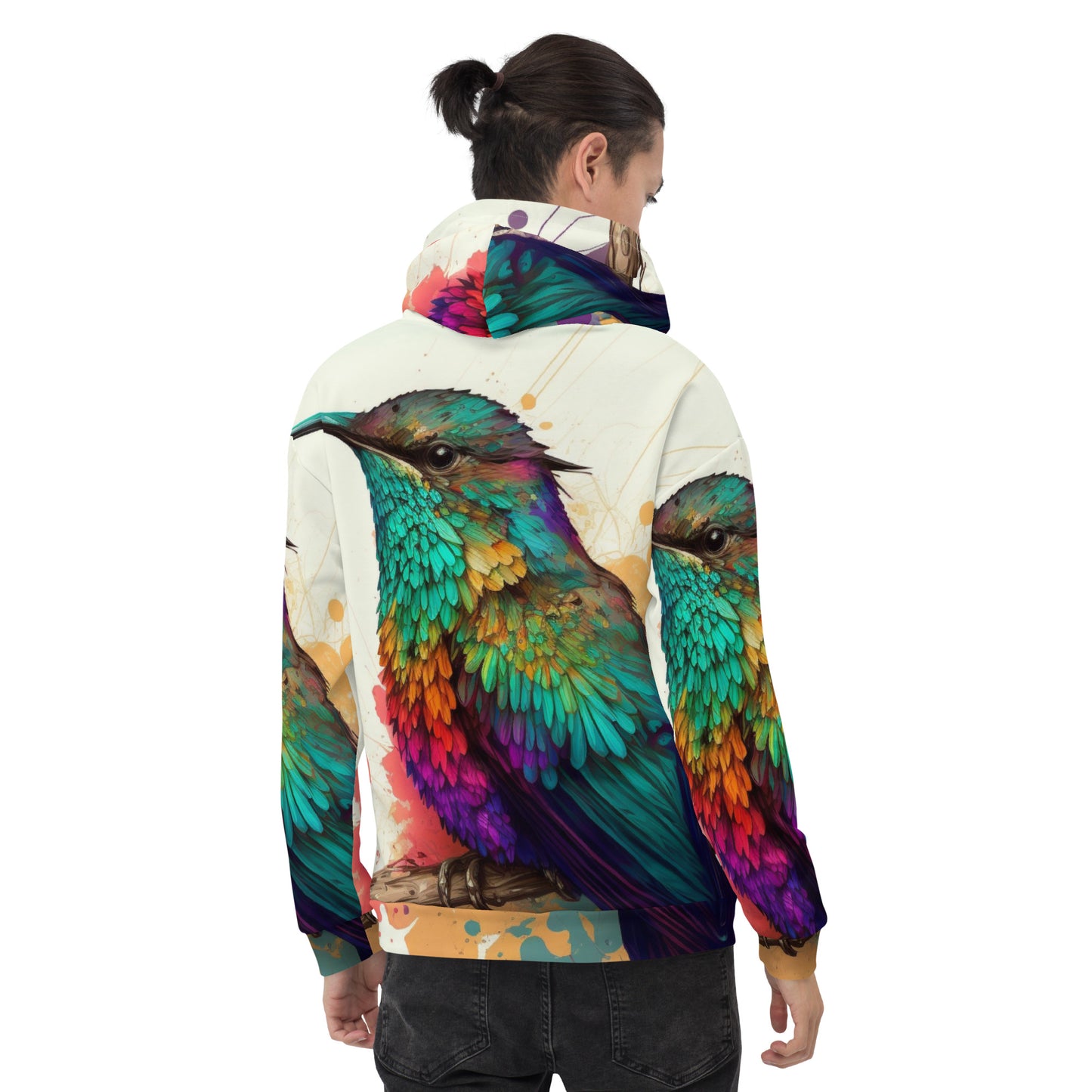 Jumbo Hummingbird Print Unisex Hoodie