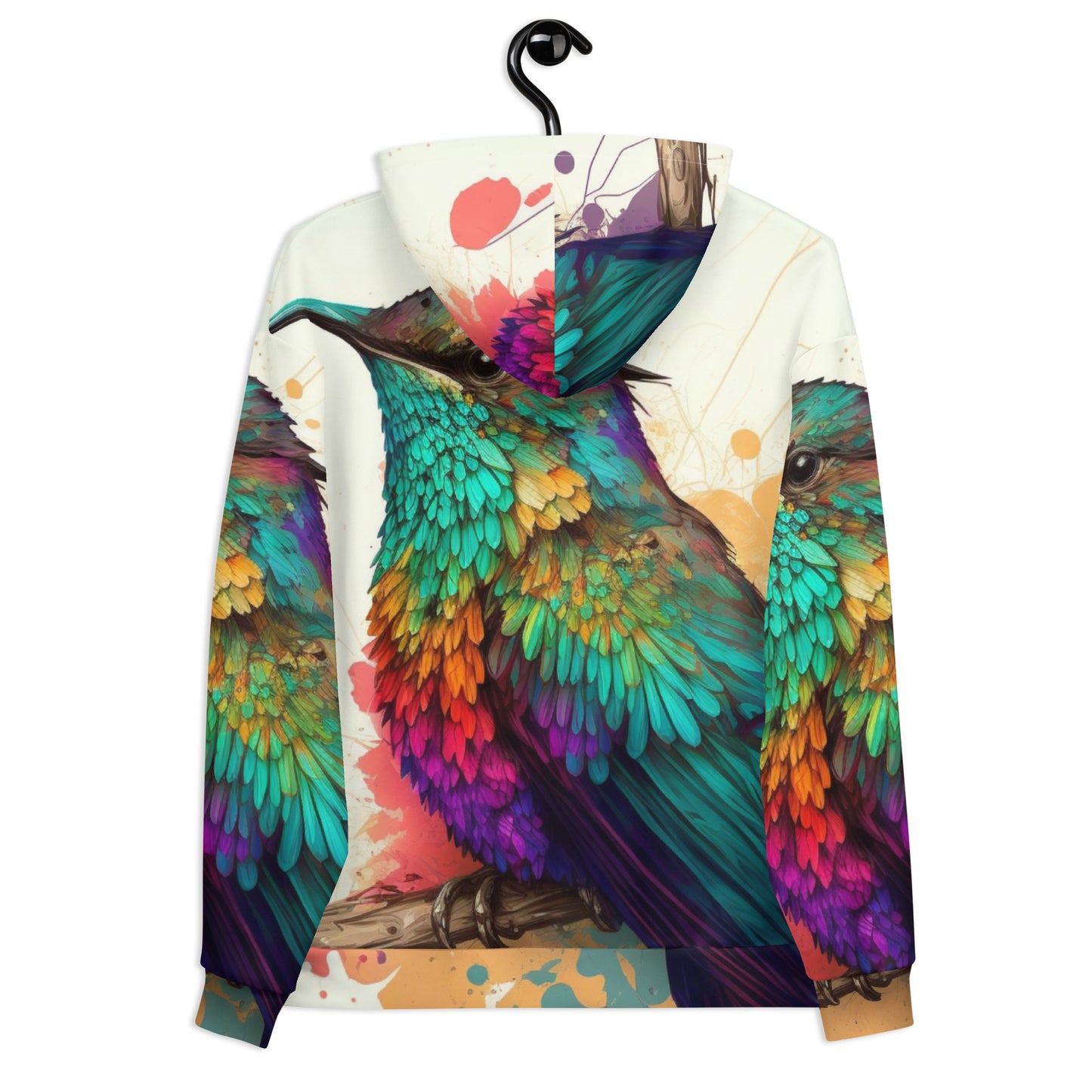 Jumbo Hummingbird Print Unisex Hoodie