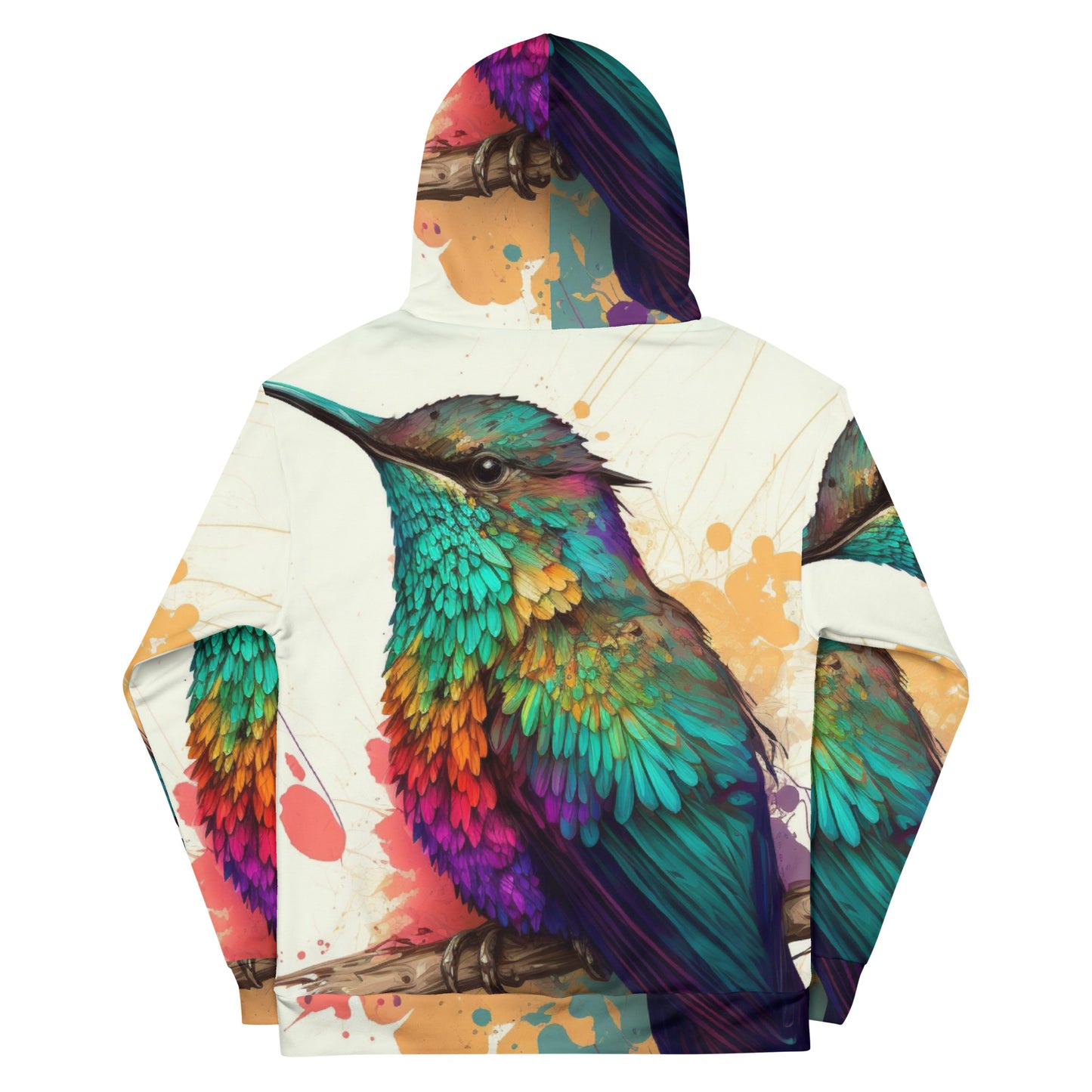 Jumbo Hummingbird Print Unisex Hoodie