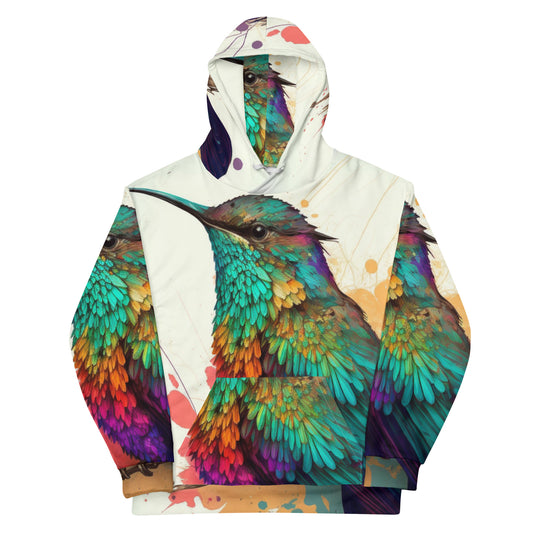 Jumbo Hummingbird Print Unisex Hoodie