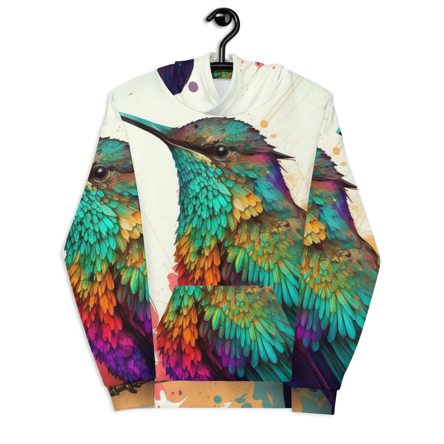 Jumbo Hummingbird Print Unisex Hoodie