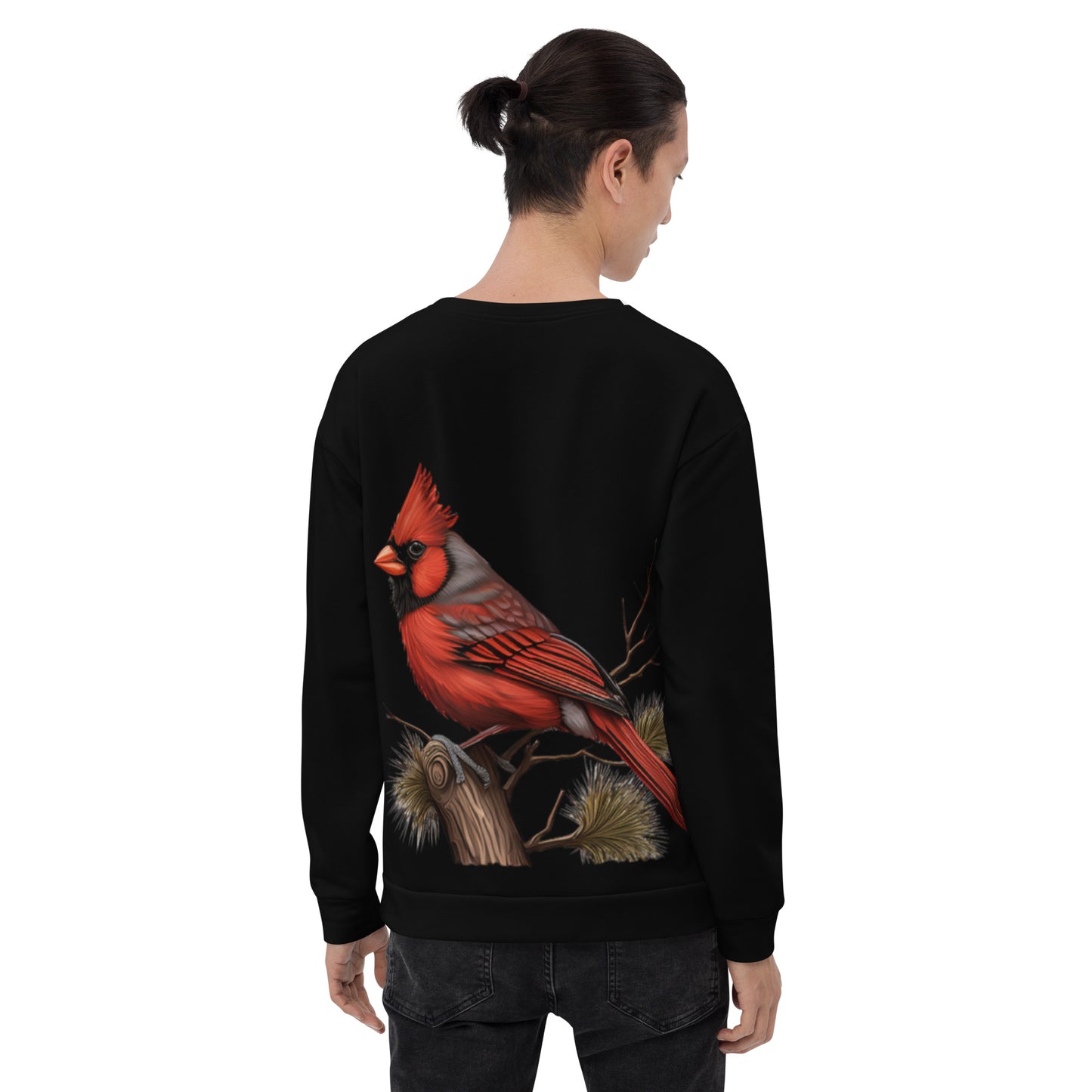 Cardinal Front And Back Bird Graphic Unisex Sweatshirt