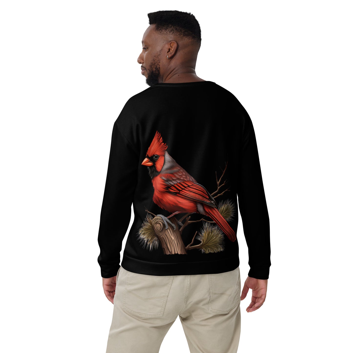 Cardinal Front And Back Bird Graphic Unisex Sweatshirt