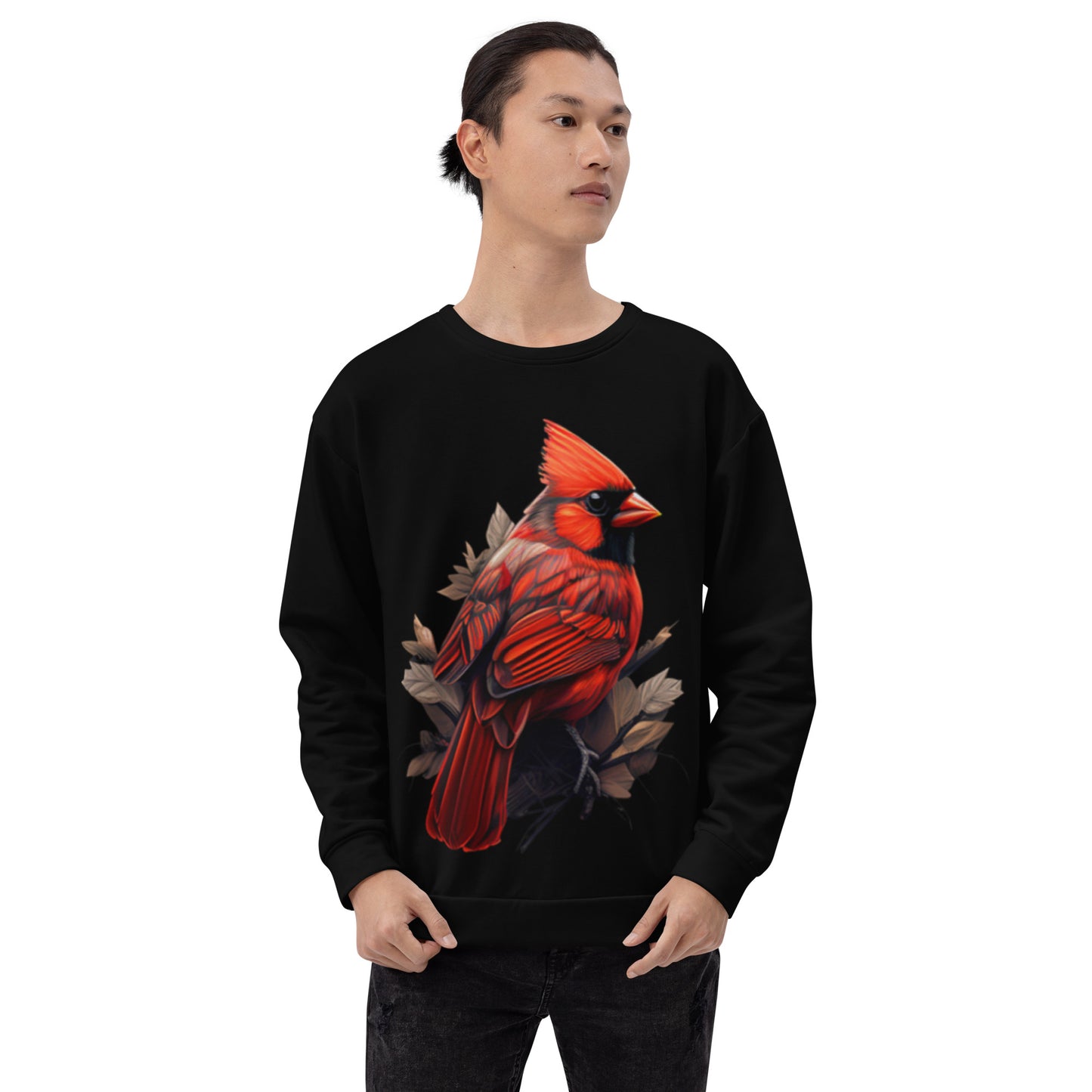 Cardinal Front And Back Bird Graphic Unisex Sweatshirt