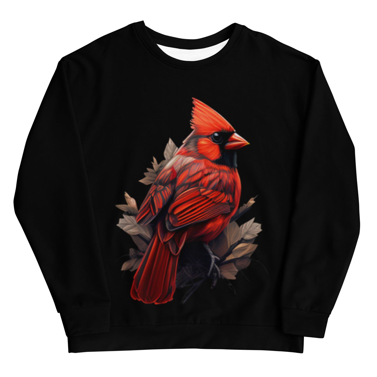 Cardinal Front And Back Bird Graphic Unisex Sweatshirt