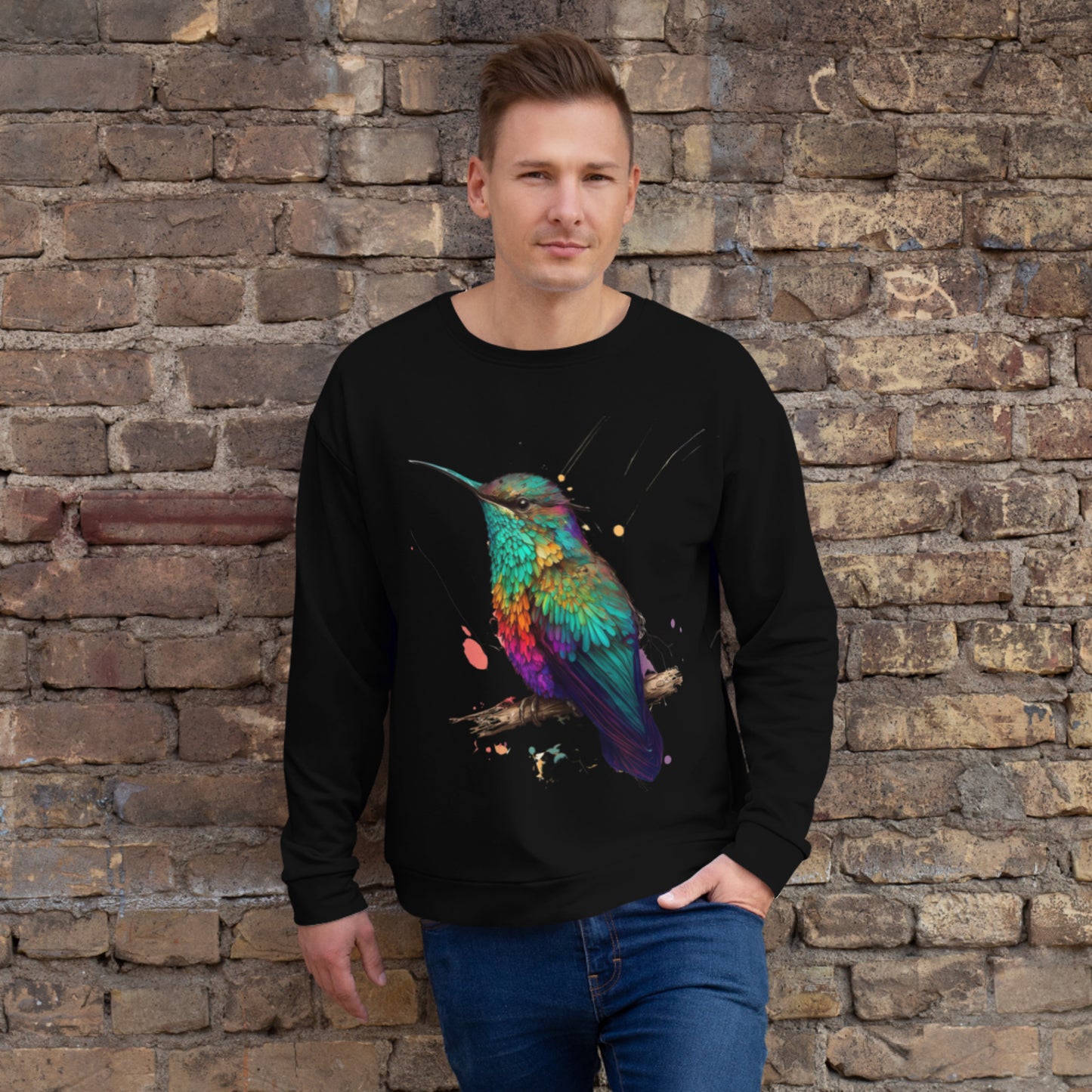 Hummingbird Graphic Colorful Unisex Sweatshirt