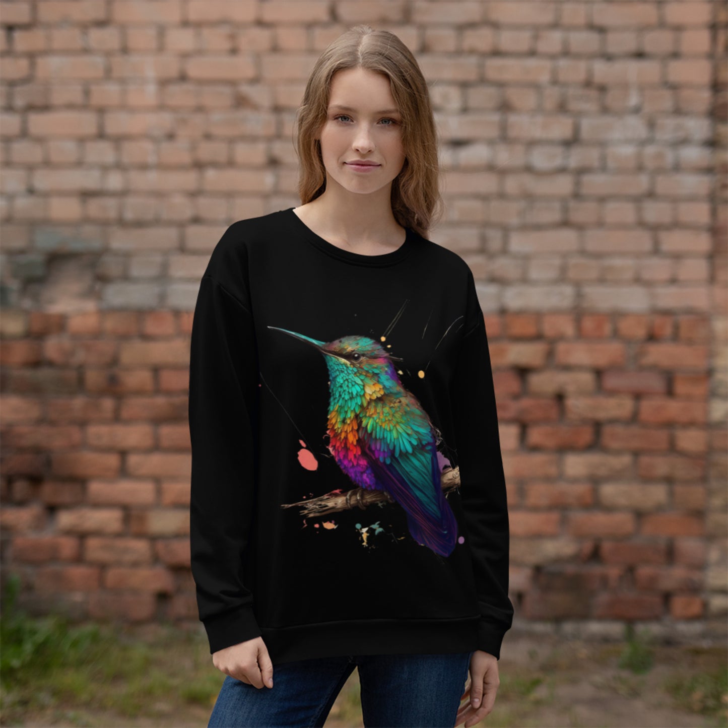 Hummingbird Graphic Colorful Unisex Sweatshirt