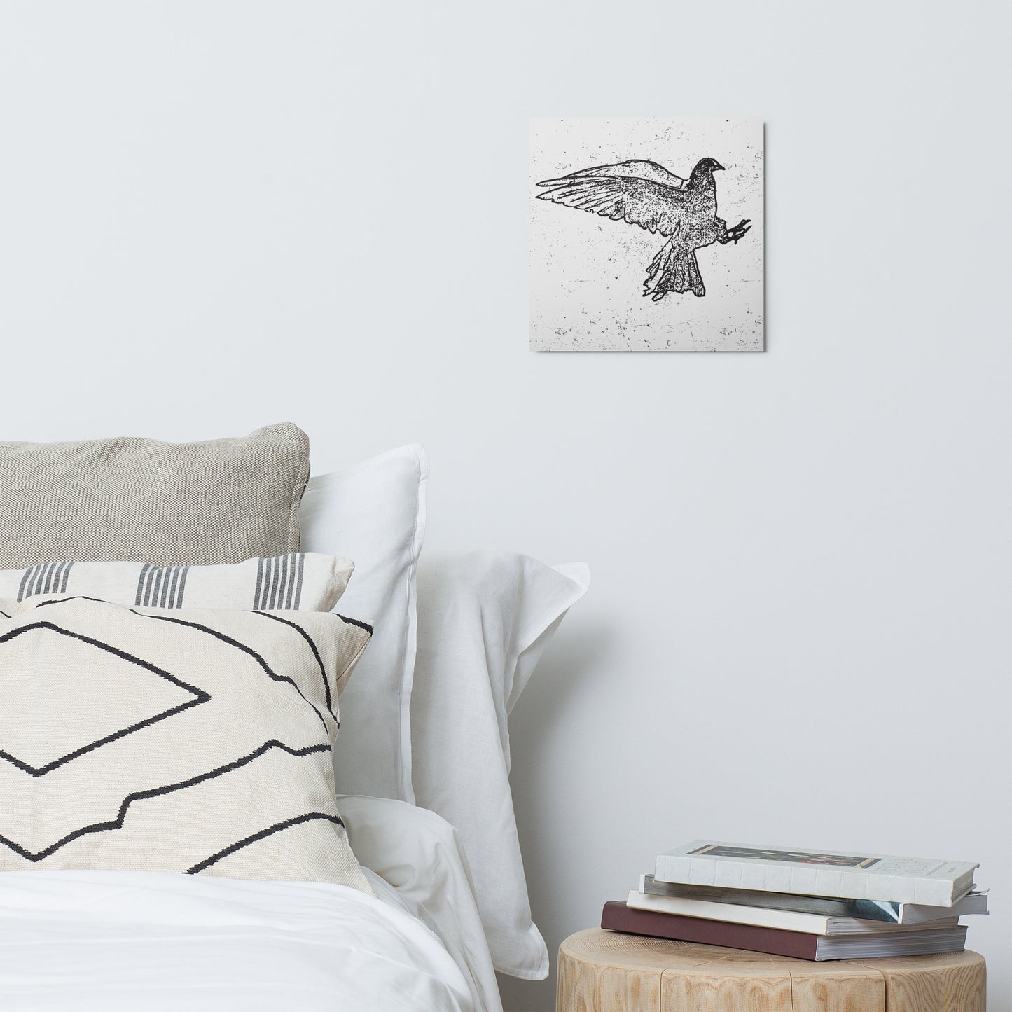 Bird Landing Metal prints