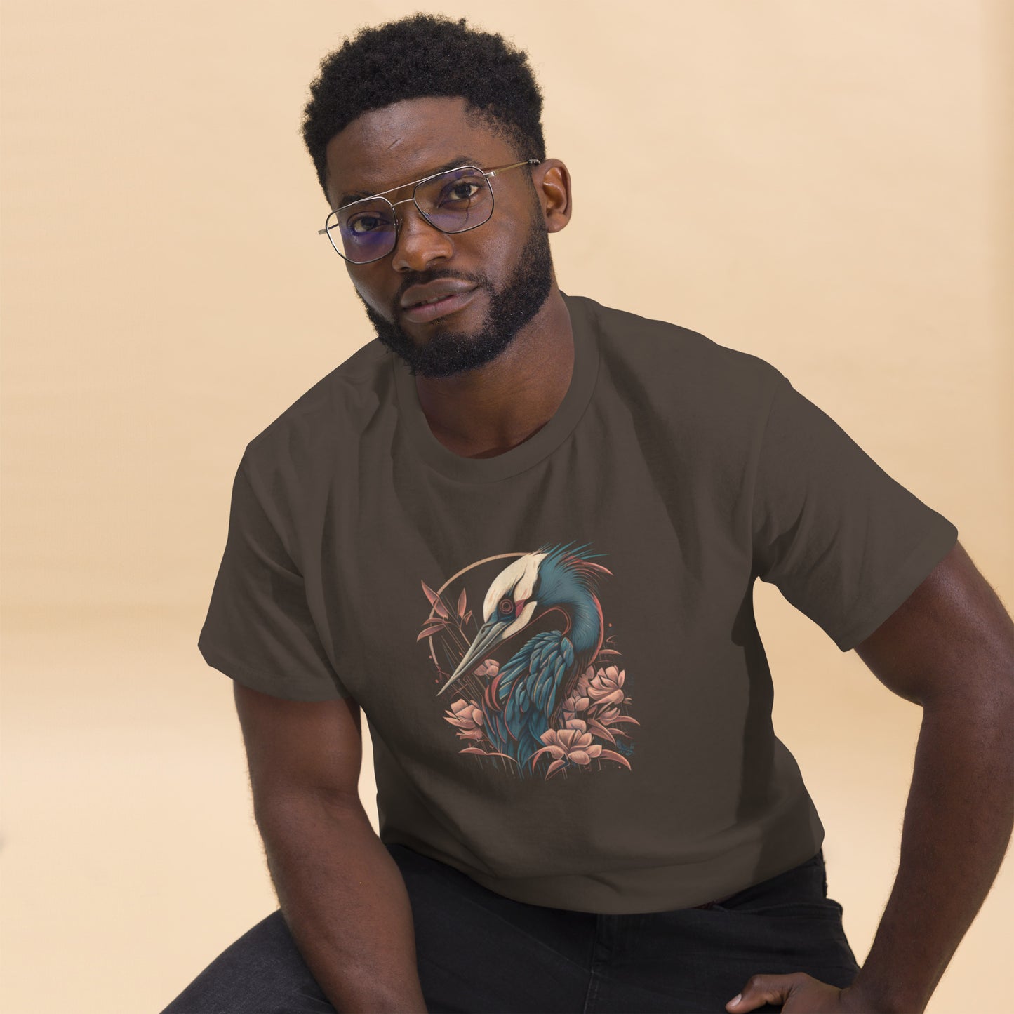 Cool Crane Bird Men's classic tee