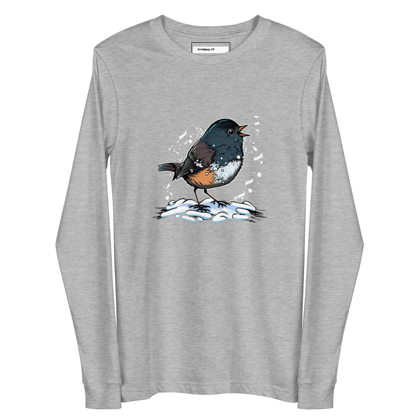 Singing Bird Graphic Long Sleeve Shirt