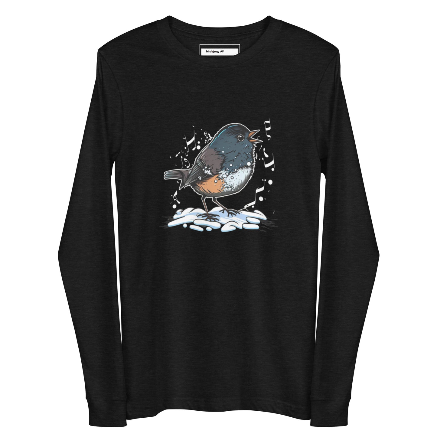 Singing Bird Graphic Long Sleeve Shirt