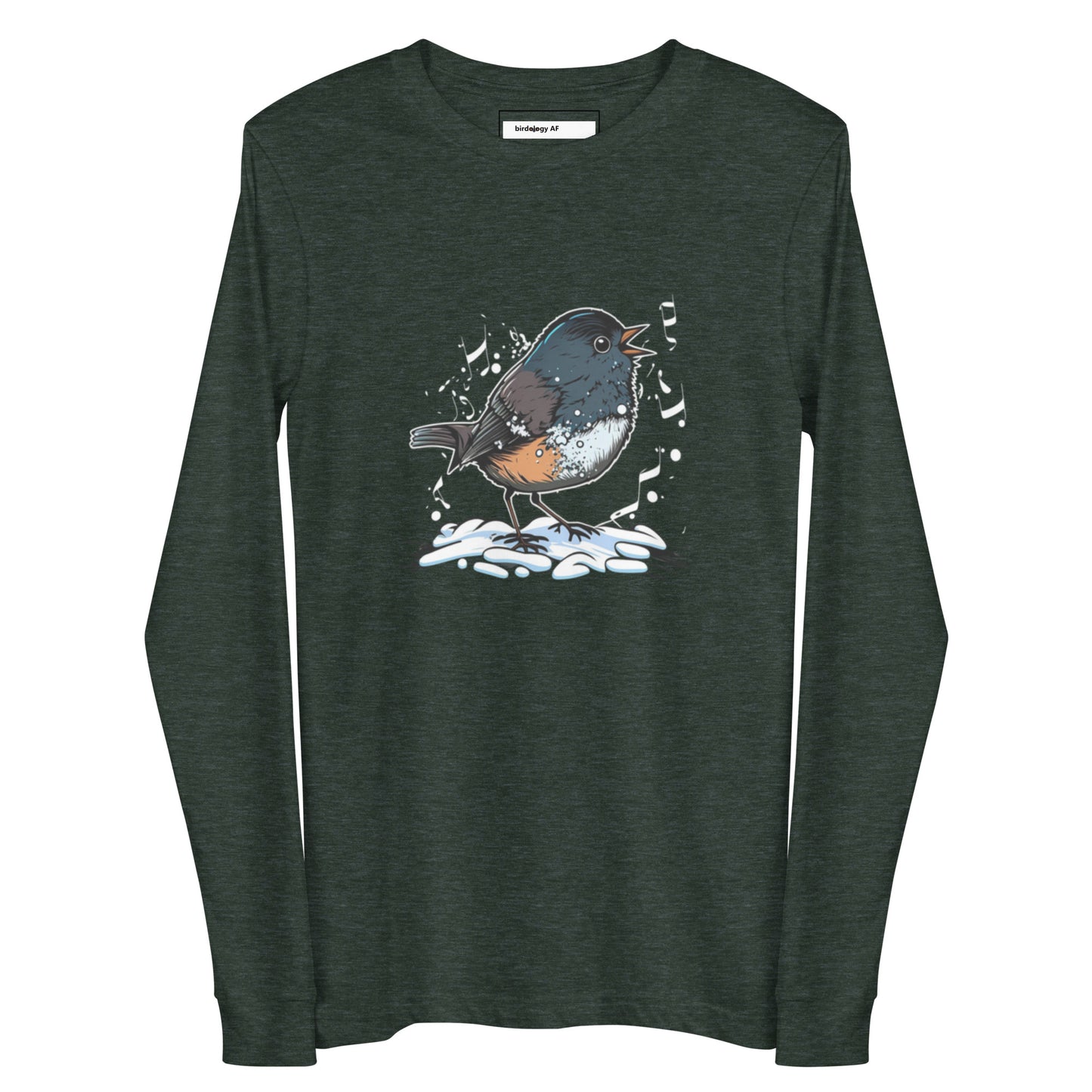 Singing Bird Graphic Long Sleeve Shirt