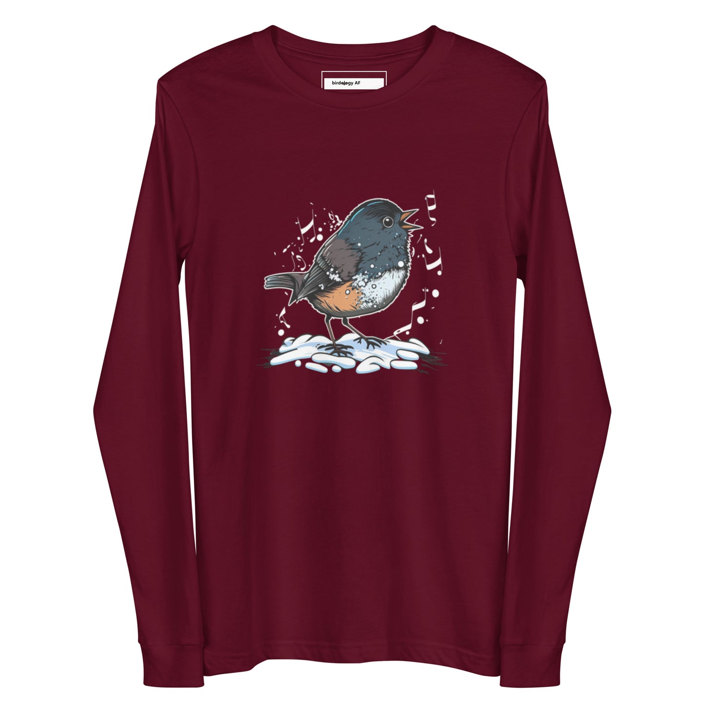 Singing Bird Graphic Long Sleeve Shirt