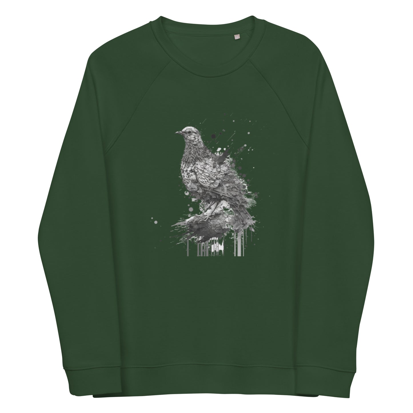 Mourning Dove Bird Unisex organic raglan sweatshirt