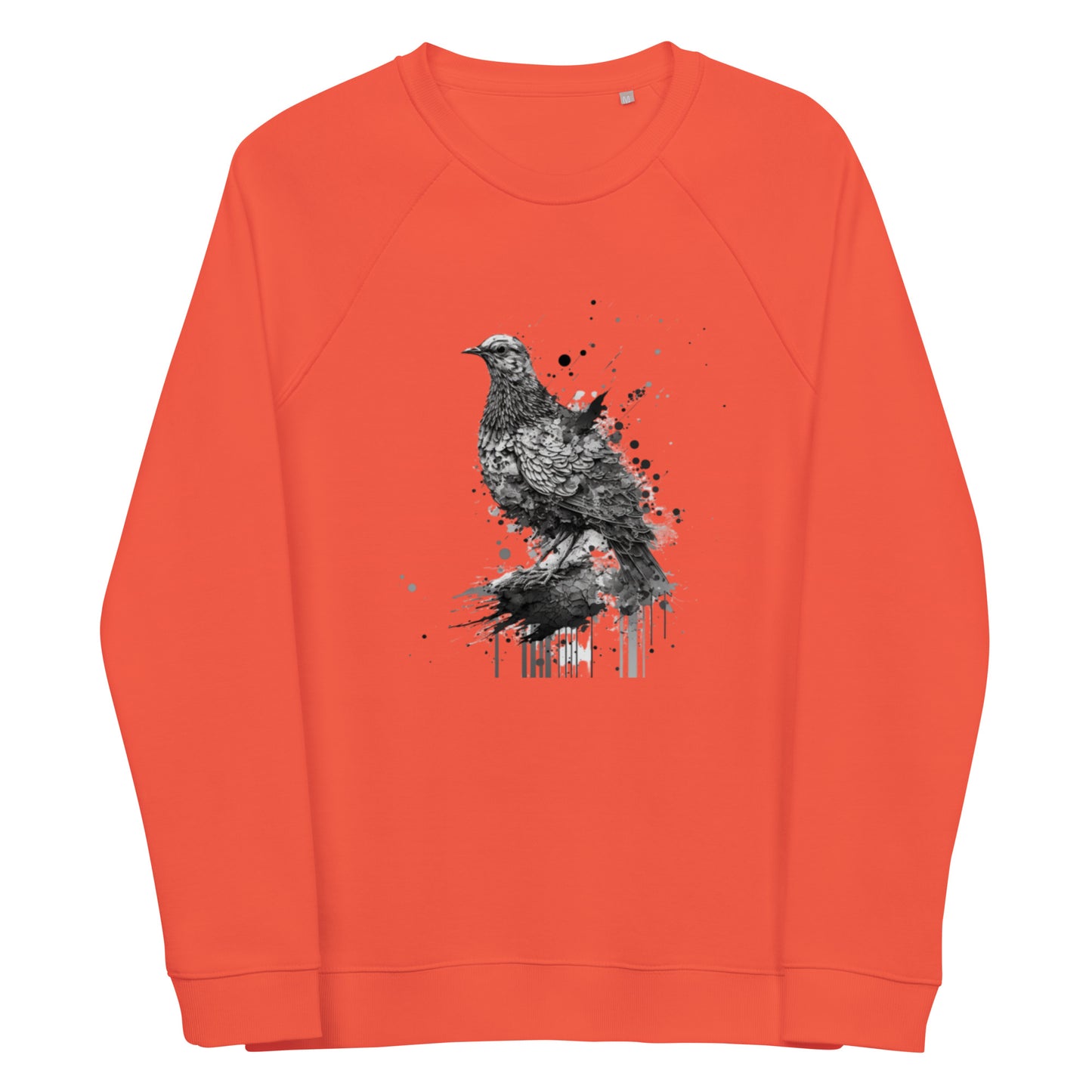 Mourning Dove Bird Unisex organic raglan sweatshirt