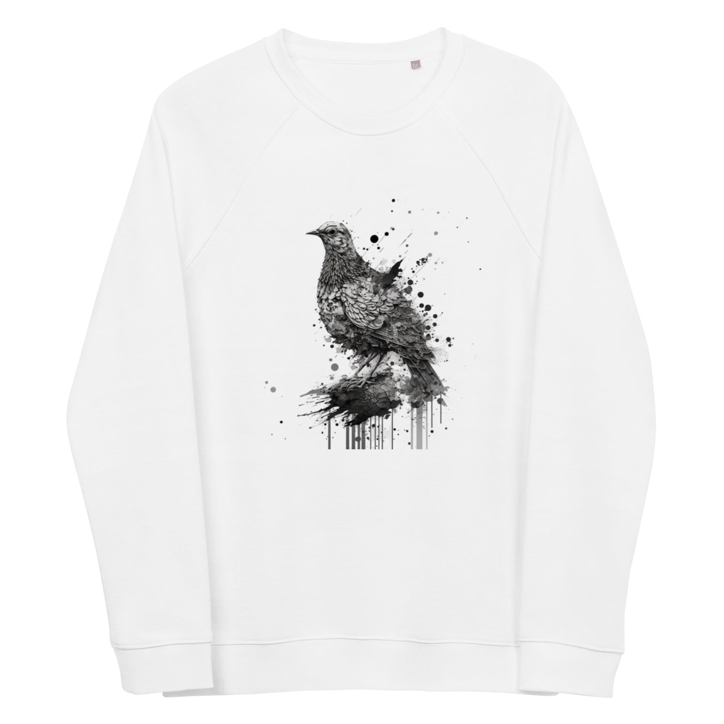 Mourning Dove Bird Unisex organic raglan sweatshirt