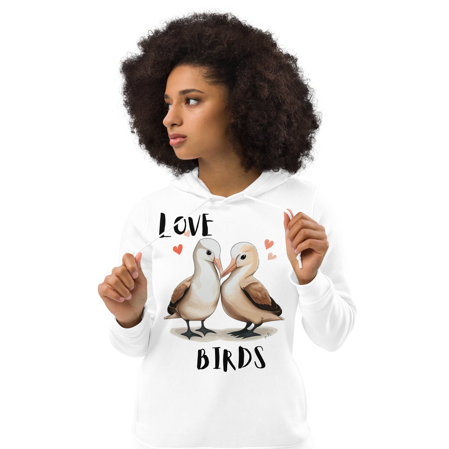 Albatross Mate For Life Women's eco fitted hoodie