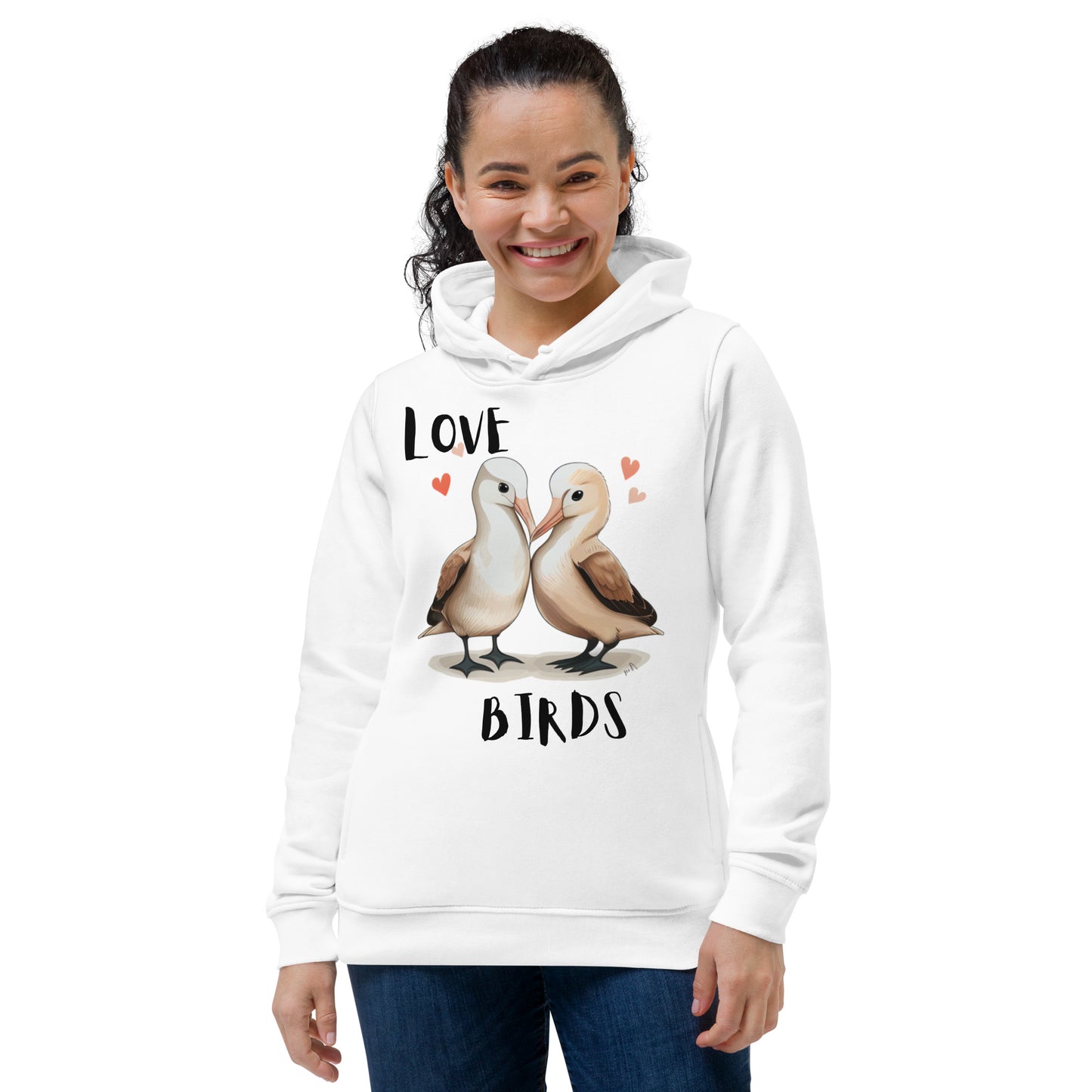 Albatross Mate For Life Women's eco fitted hoodie