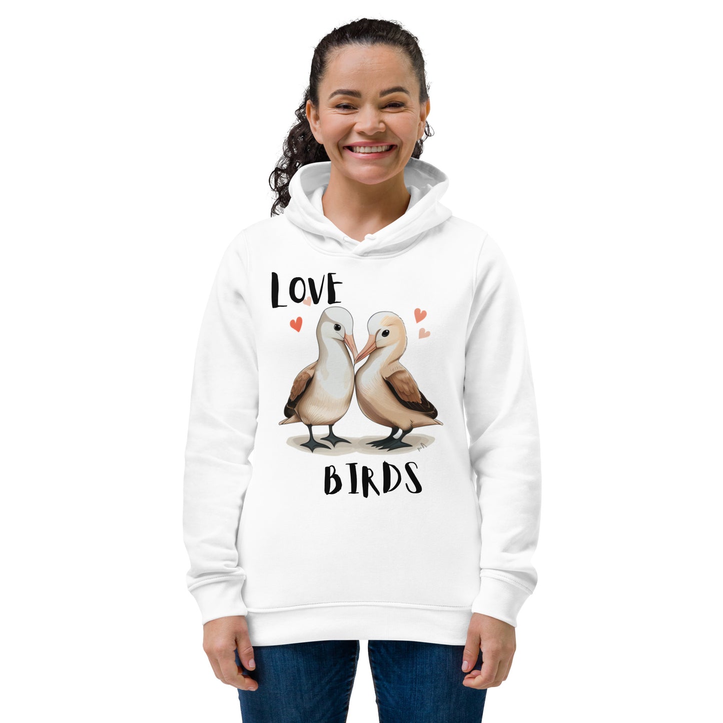 Albatross Mate For Life Women's eco fitted hoodie