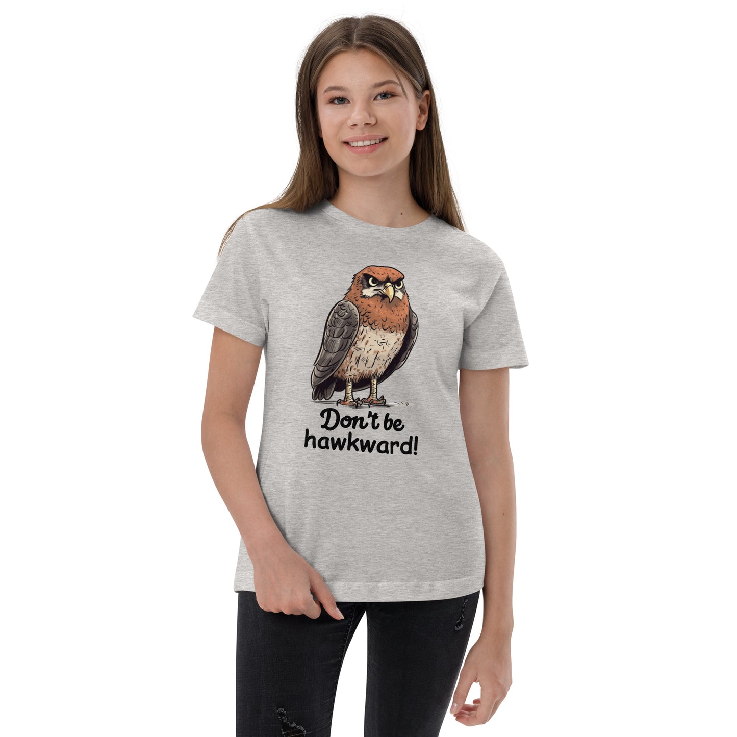 Don't Be Hawkward Hawk Bird Youth jersey t-shirt