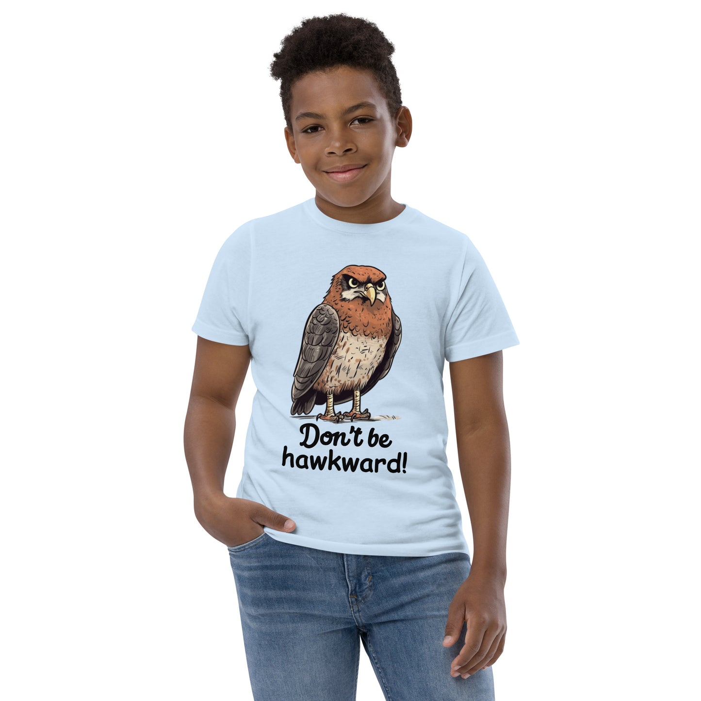 Don't Be Hawkward Hawk Bird Youth jersey t-shirt